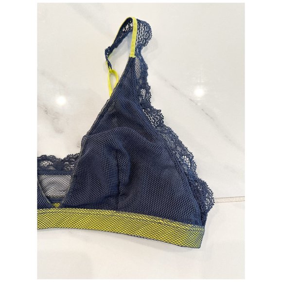 CFP Free People Intimately ‘See Through You’ Navy Blue, Neon Lime, Sz S - Picture 4 of 9